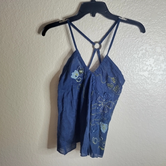 Miss sixty Y2K silk embroidered cami Top Sz S - Picture 1 of 7